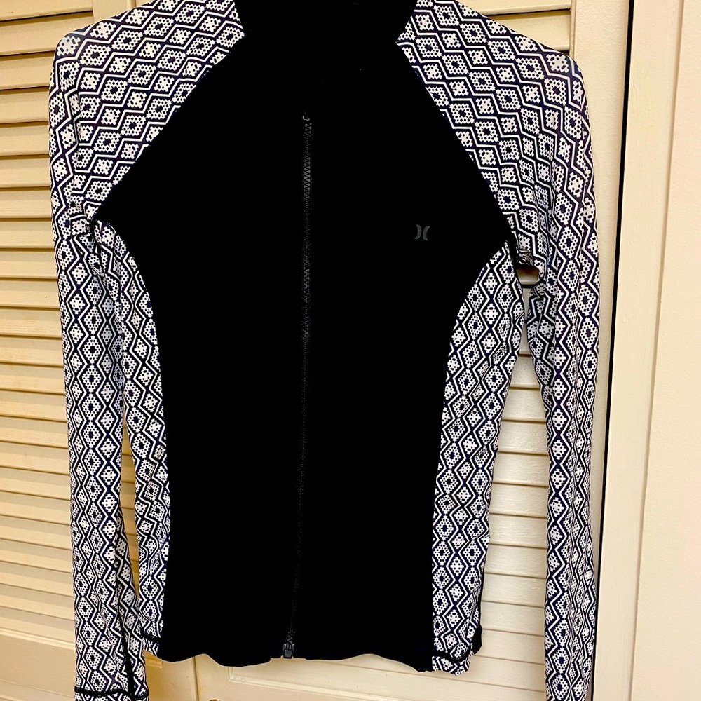 Hurley Long Sleeve Zip Rashguard